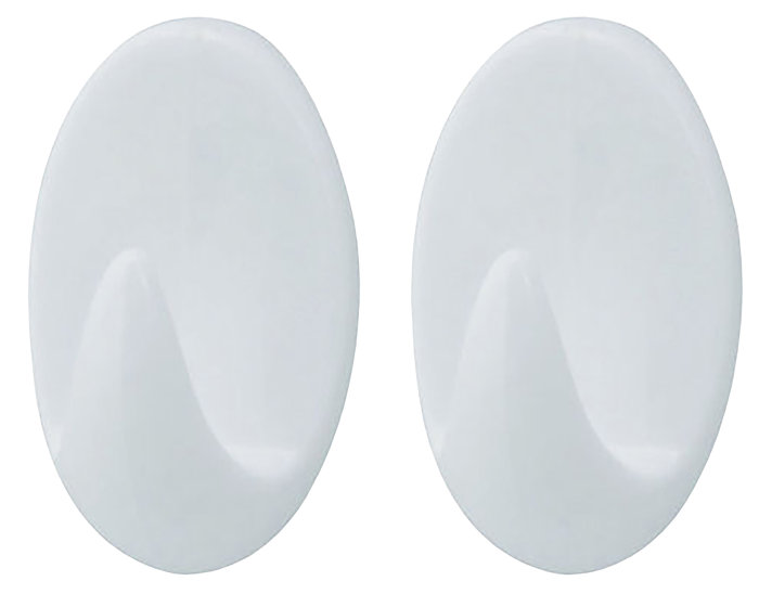Håndklekrok oval plast medium 2 stk. - Target